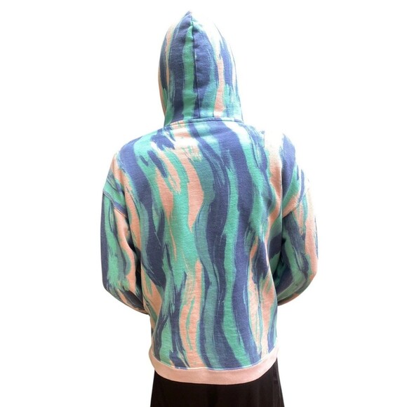Adidas Originals Pullover Hoodie Sweatshirt Men's Medium Pastel Marbled TV Worn - Picture 5 of 11